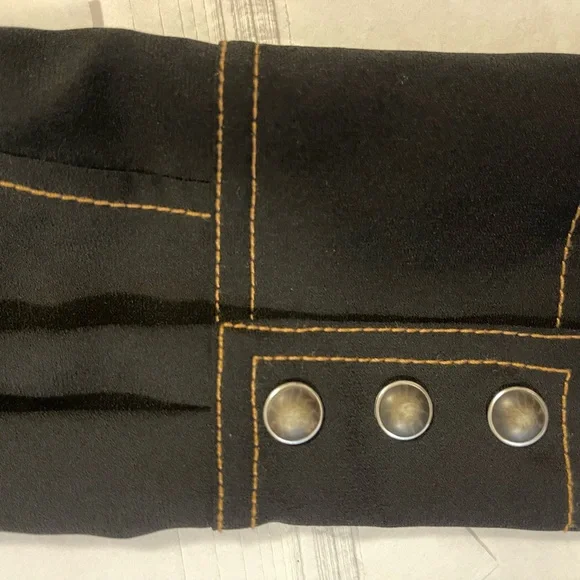 NWOT: Veronica Beard Lavella Topstitched Mini Wrap Dress in Black Size 4 - Picture 9 of 10